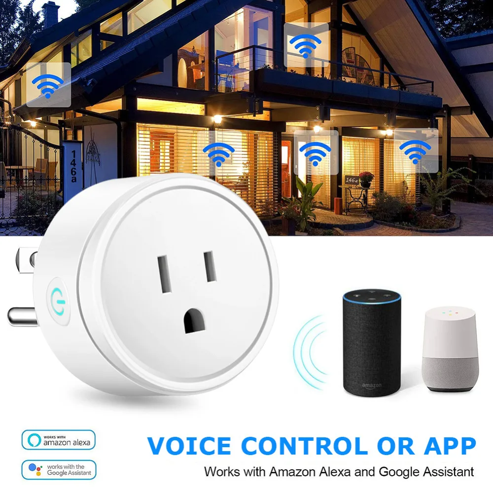 Antikue Смарт Wi Fi США Великобритания ЕС разъём ПДУ с Alexa синхронизации вкл/выкл