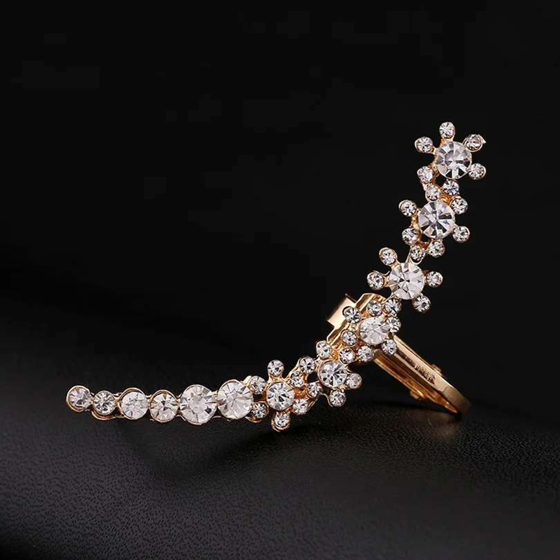 Ювелирные изделия ZLDYOU в стиле Панк Стразы ушные манжеты с золотым и серебряным