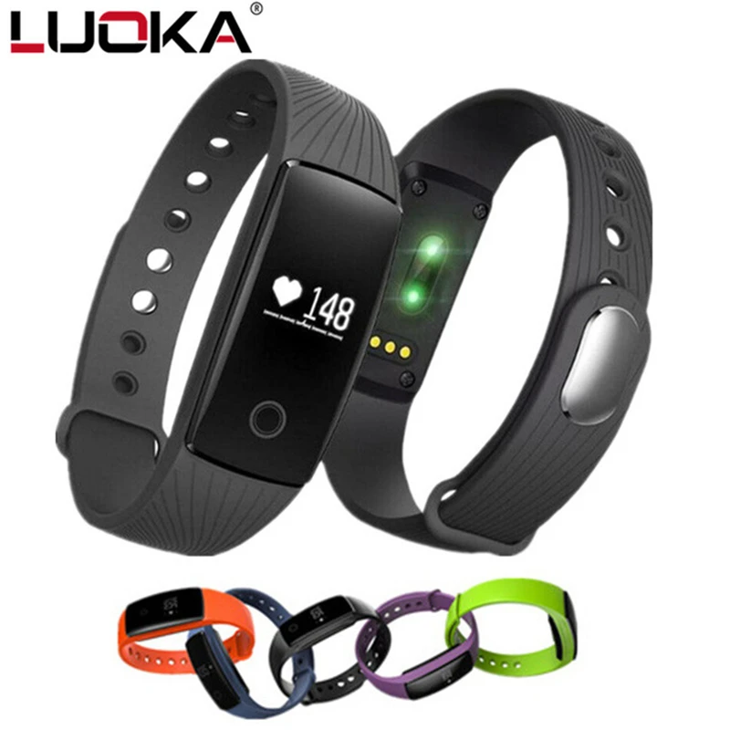 Смарт браслет LUOKA Bluetooth с монитором сердечного ритма фитнес для Android iOS смарт PK Xiaomi