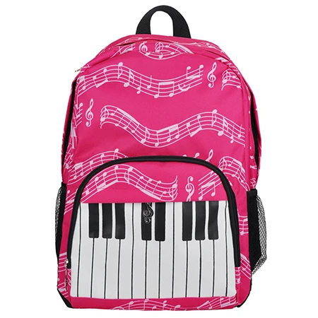 B-Pink 20-35L Music Bag Oxford Cloth Music Symbol Music Score Piano Keyboard Stave Version Musical Notation Sheet Backpack - Цвет: B-Pink