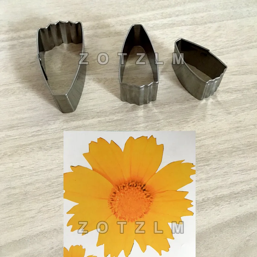 3 шт./компл. Calliopsis в форме цветка из нержавеющей стали Формочки для печенья