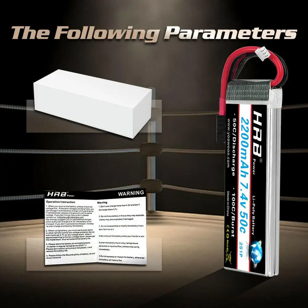 12 шт hrb lipo 2s аккумулятор 74 в 2200 мач 50c rc а