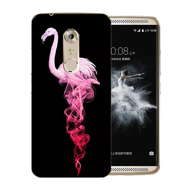 For ZTE Axon 7 A2017 Phone Cases Soft Silicone Flamingos Pattern 5.5 inch Back Cover UltraThin TPU for Protector Coque |
