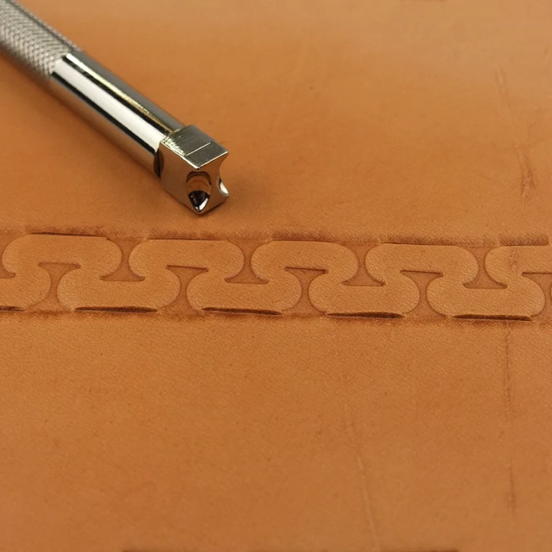 

DIY Leather Craft Stamping Tools Senior Steel Metal Construction Geometric Frame Stamp Tools 8mm*6mm Tool For Leather