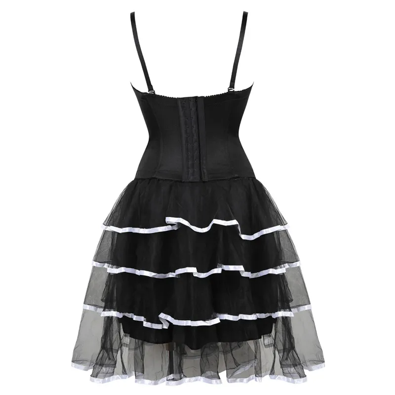 

Sexy Phoenix Print Women's Corsets Lingerie Top Lace up Corset Dress Showgirl Clubwear Halloween Costume Burlesque Corset Skirt