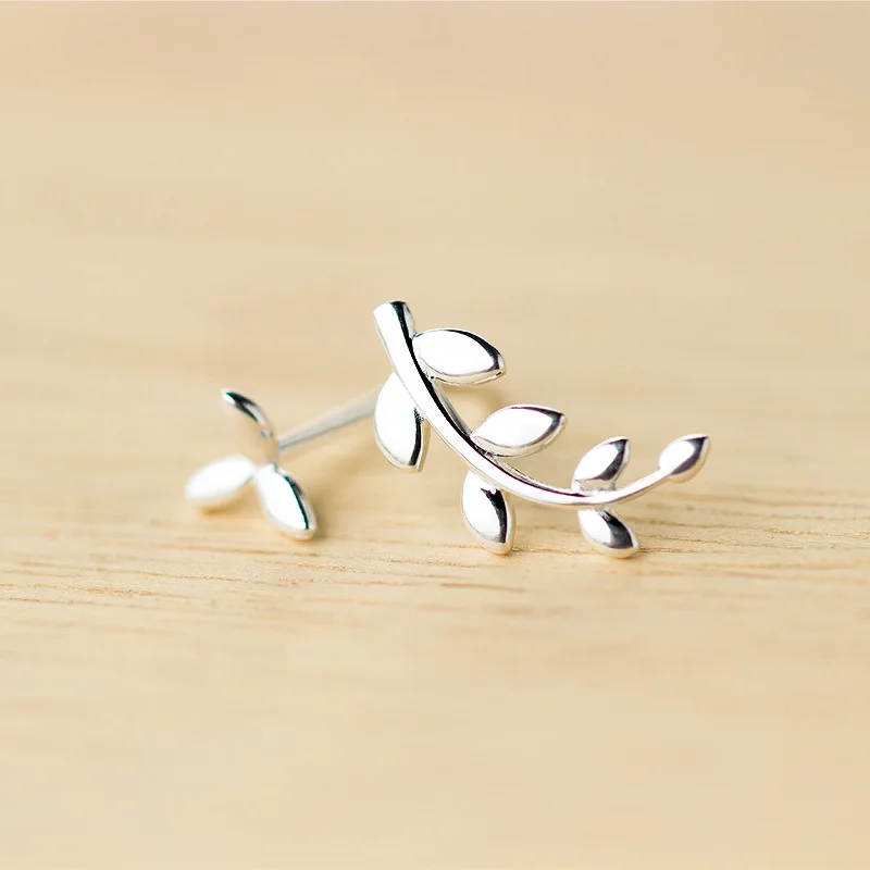 Женские серьги в виде листьев из серебра 925 пробы|925 sterling silver earrings|leaf earringssilver earrings |