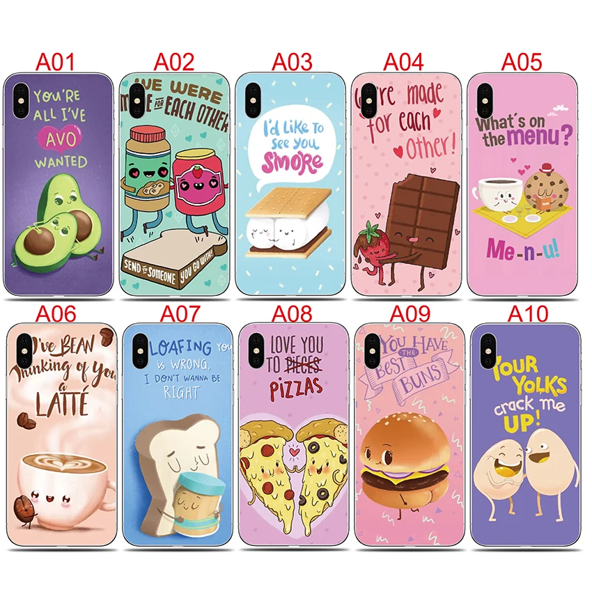 Чехол для One Plus 7 7T 8 pro 6 6T 5T X 3T 2 one Back Cover Funny Food Мягкий ТПУ силиконовый чехол телефона
