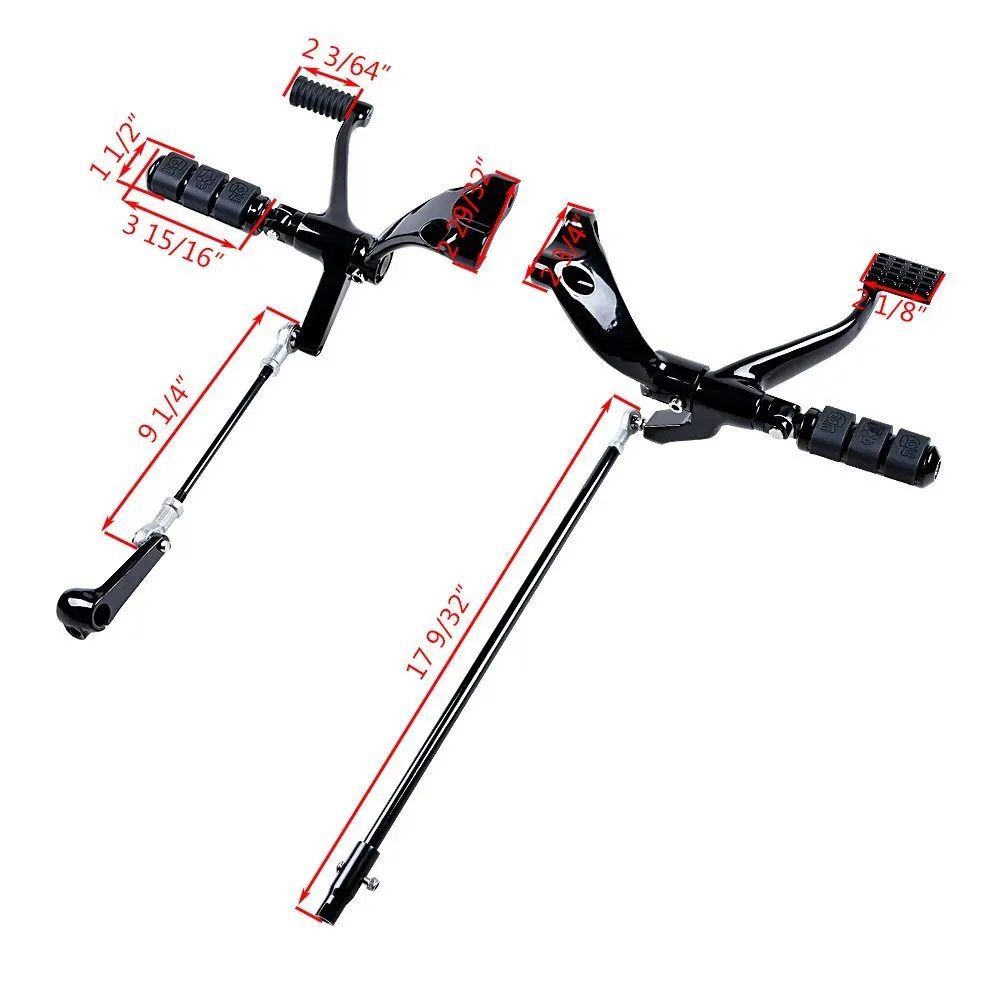 

Black Forward Controls w/ Pegs for Harley Sportster XL 883 1200 2014- 2017