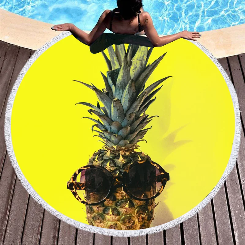 3d печать Забавный ананас пляжные полотенца для детей подарок клубника Papaya мягкое