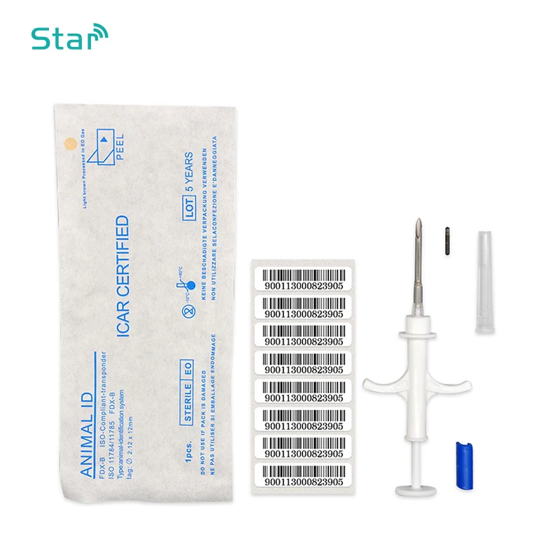 20pcs ISO ICAR 2*12mm Dog Id Tag RFID Syringe Injection for Animals