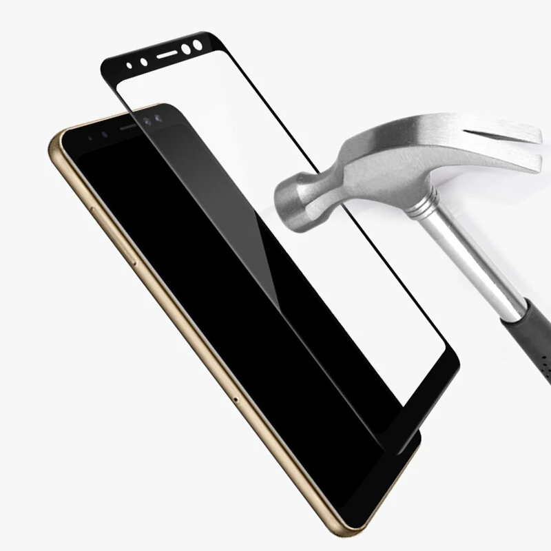 Для Samsung Galaxy A8 Plus 2018 Защитное стекло для экрана полное покрытие армированное
