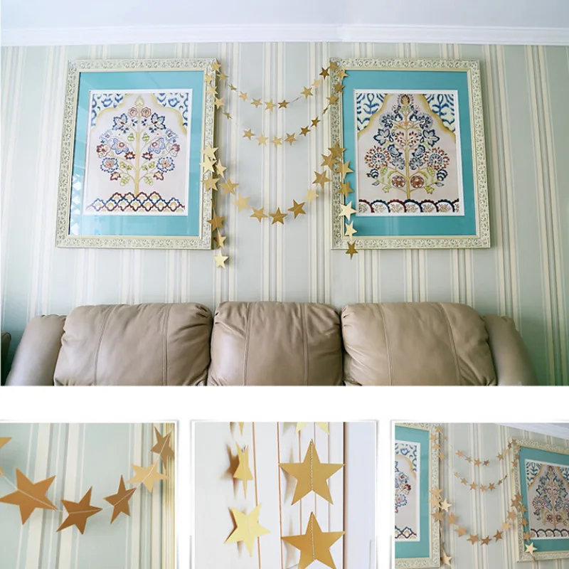 415 см настенные Подвески реквизит украшение звезда карточка бумажная Свадебная