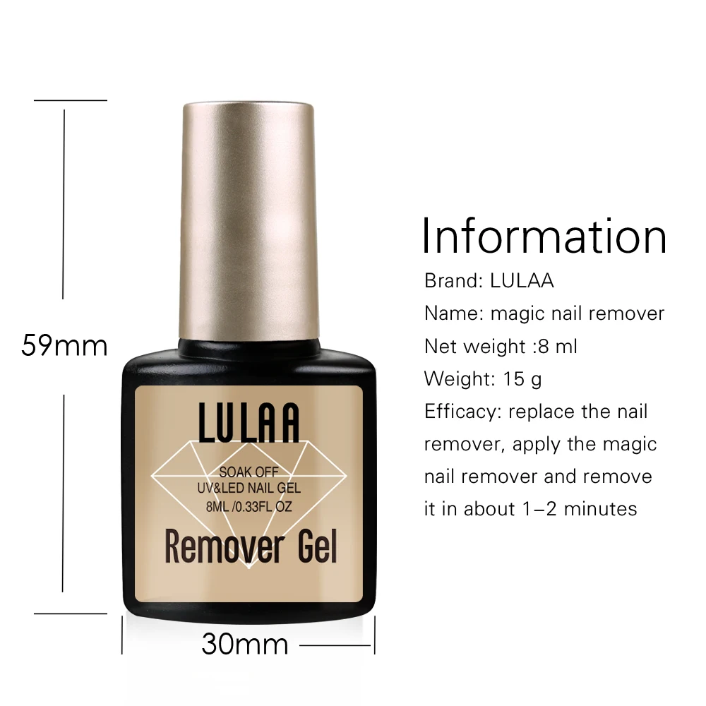 LULAA волшебный гель инструмент для снятия лака с ногтей Очиститель здоровый