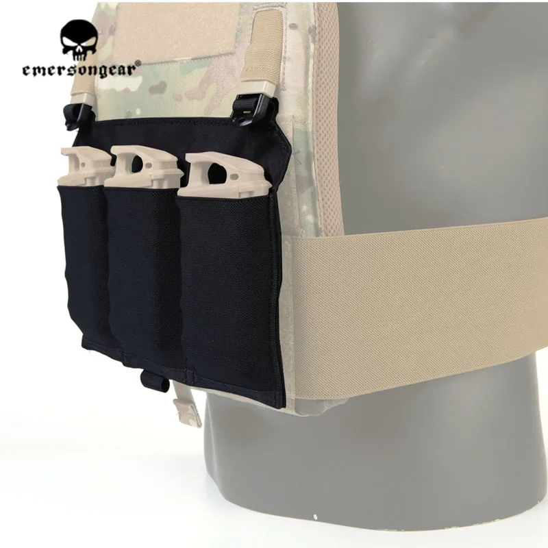 Emersongear Emerson 5,56 тройной маг Чехол Панель Тактический военный страйкбол маг Чехол для 419 420 жилет BK