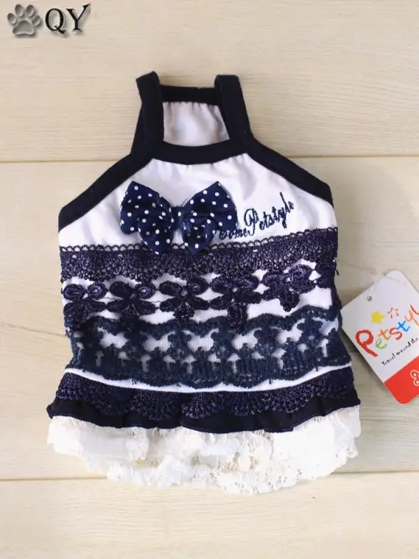 Кружевное платье с бантом для милой собаки товары домашних животных на лето и