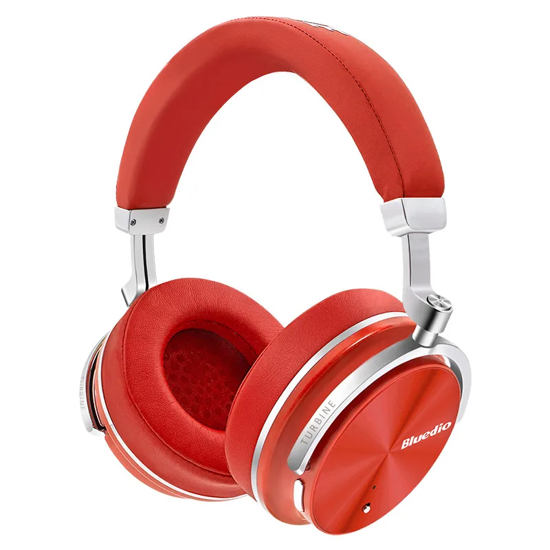 Bluedio T4S беспроводные bluetooth-наушники с шумоподавлением, беспроводная гарнитура с микрофоном для мобильных телефонов - Цвет: Red