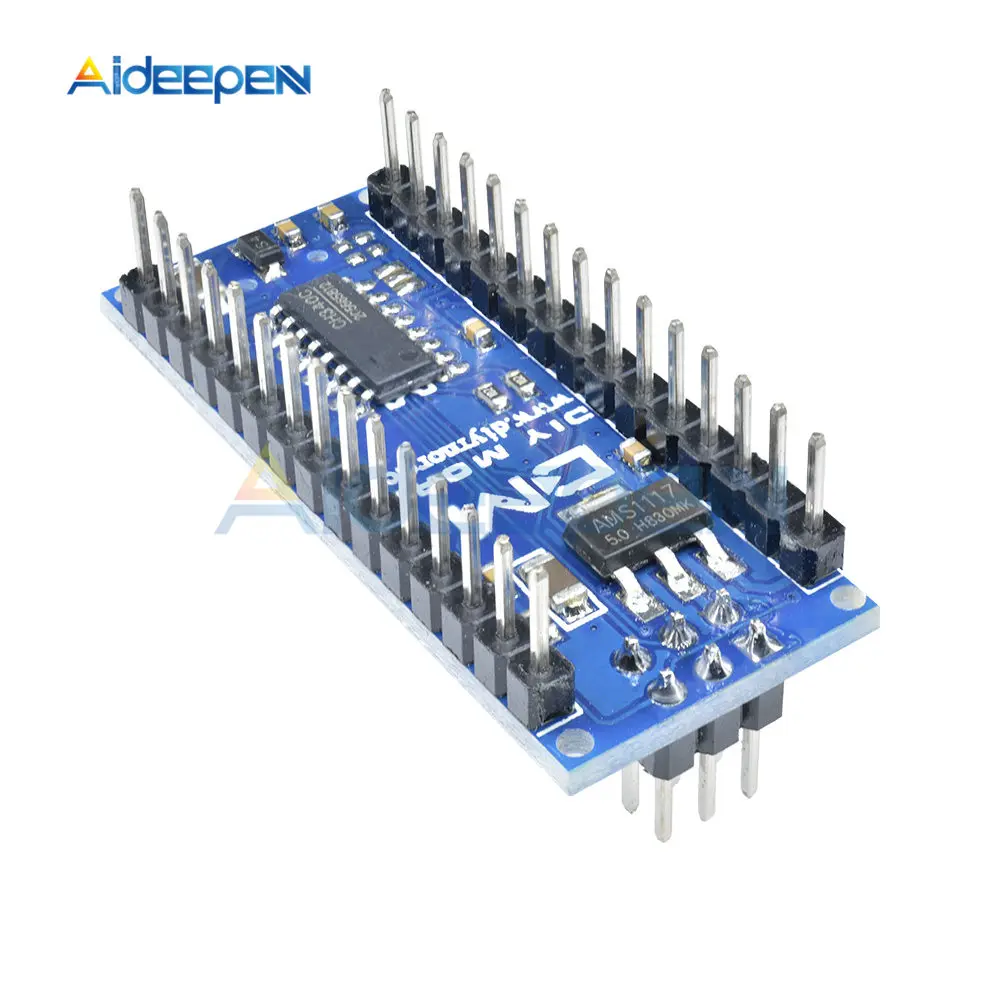 Миниатюрный USB драйвер ATmega328 ATmega328P плата микроконтроллера Nano CH340 для Arduino сменный