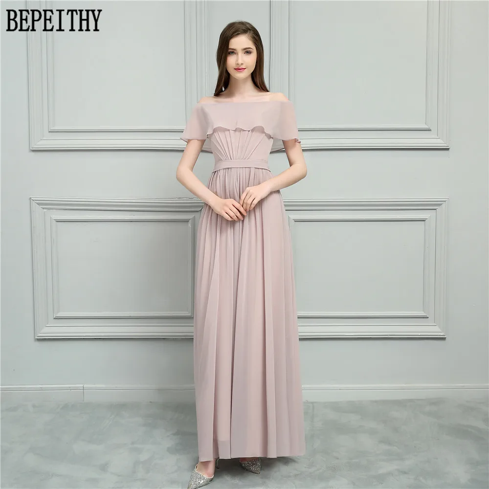 Женское платье с вырезом лодочкой BEPEITHY длинное шифоновое плиссированное