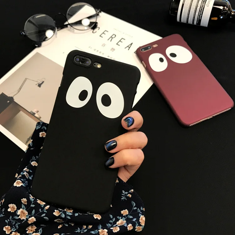 Чехол для iphone 7 8 X чехол 6 s S 5 5s XS Max XR Plus с жесткими глазами черный красный