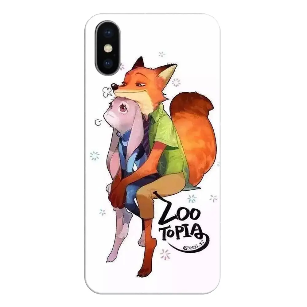 Phone Covers For Xiaomi Redmi 4X S2 3S Note 3 4 5 6 6A Por Pocophone F1 Mi Nick Wilde and Judy Hopps Zootopia Crazy Animal Art |