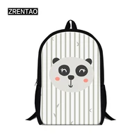 zrentao children school backpack cartoon panda backpack animal backpack boys girls polyester bookbags mochilas travel bags