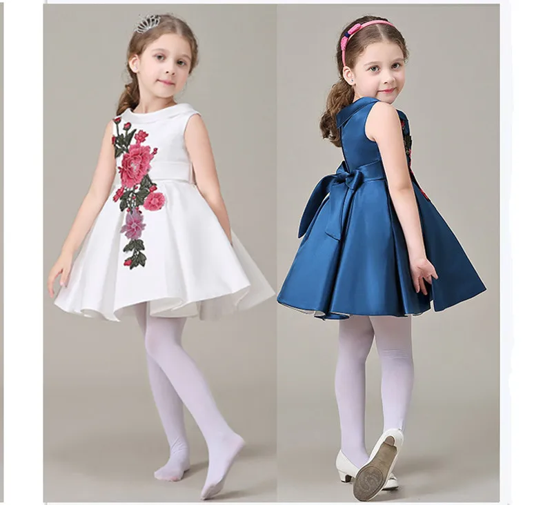 Королевский стиль элегантные девушки платье принцесса дети свадебное одежду