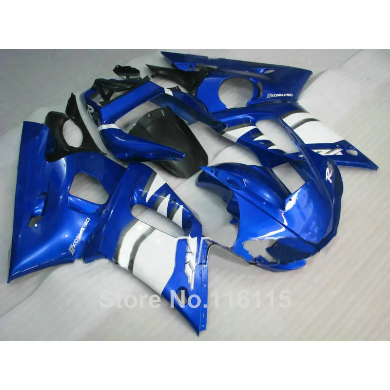 

Набор обтекателей для YAMAHA, синий, белый, черный, 2000, 2001, 2002, R6, YZF, R6, 98-02, #3236