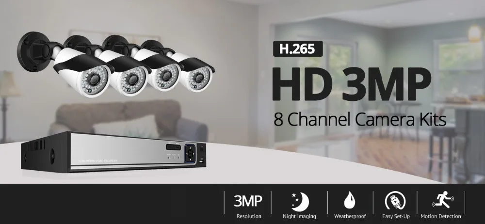 BESDER 8CH CCTV Системы POE NVR с 8 шт 3.0MP открытый IP67 Водонепроницаемая камера видеонаблюдения Системы комплект видеонаблюдения XMEye