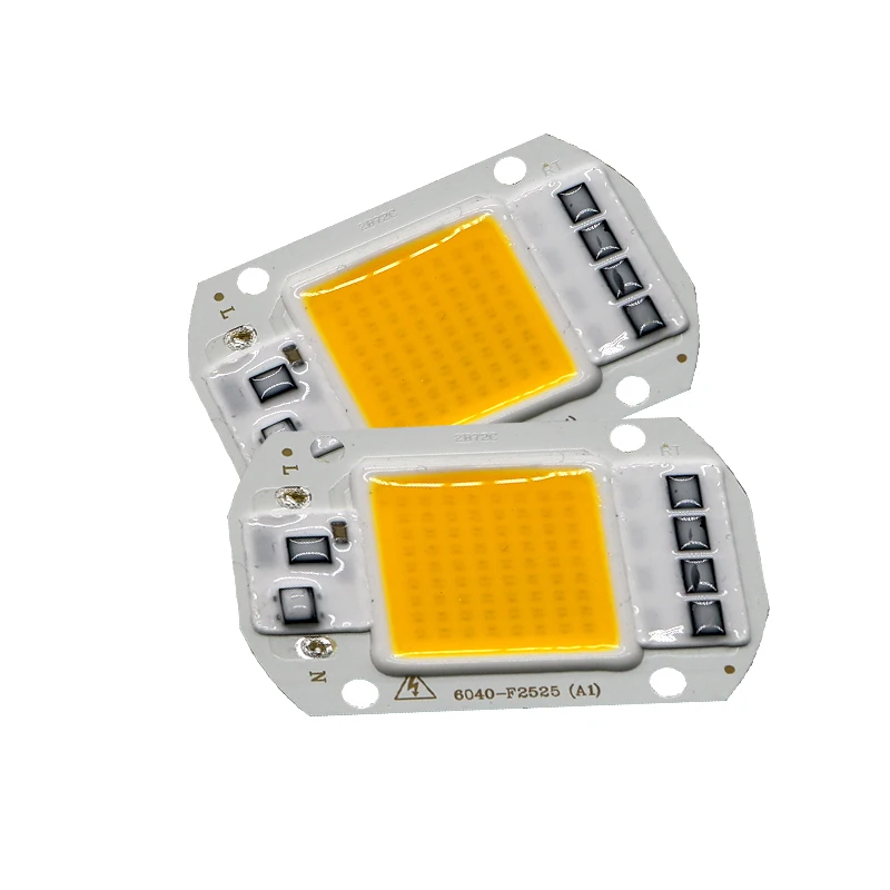 Тёплый белый 5 шт./лот, Smart IC, высокомощный СВЕТОДИОДНЫЙ матричный светильник для проекторов 20 Вт 30 Вт 50 Вт, DIY прожектор, COB Светодиодный точечный светильник, уличный чип - Испускаемый цвет: Тёплый белый