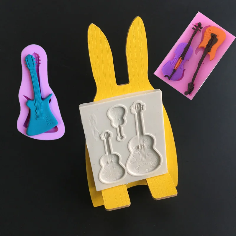 Форма для гитары глина конфеты шоколад искусственное пекарское шоколадное