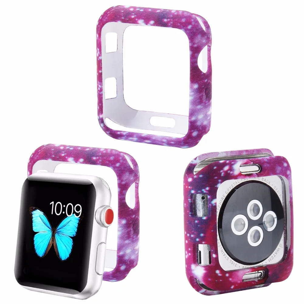 Мягкий и тонкий чехол Bemorcabo из ТПУ с принтом для Apple Watch 38 мм 42 мм для iwatch TPU Защитный чехол для Apple Watch 1 2 3