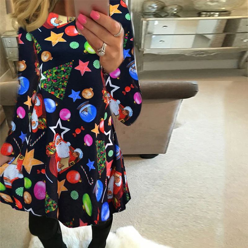 ELSVIOS/Коллекция 2018 года Новогоднее праздничное платье для всей семьи женское