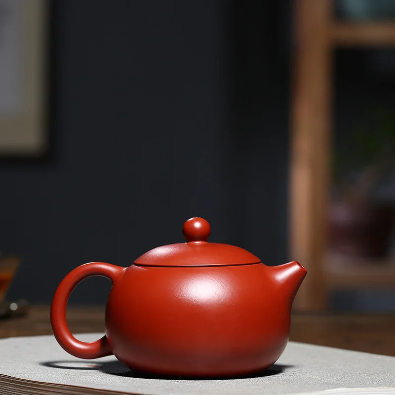 Yixing recommended authentic Fan Zehong all hand undressed ore dahongpao lettering xi shi pot of kung fu tea set | Дом и сад