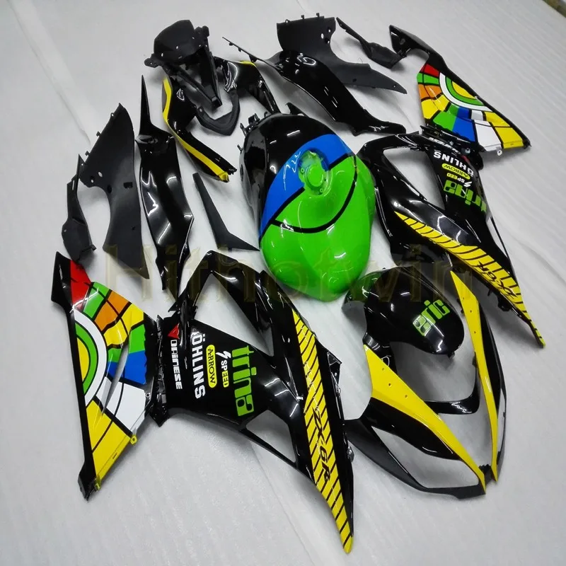 Пользовательские литья под давлением синий желтый мотоцикл Артикул ZX-6R 13-15 Обтекатели для Kawasaki zx6r 2013 ZX6R 636 M2
