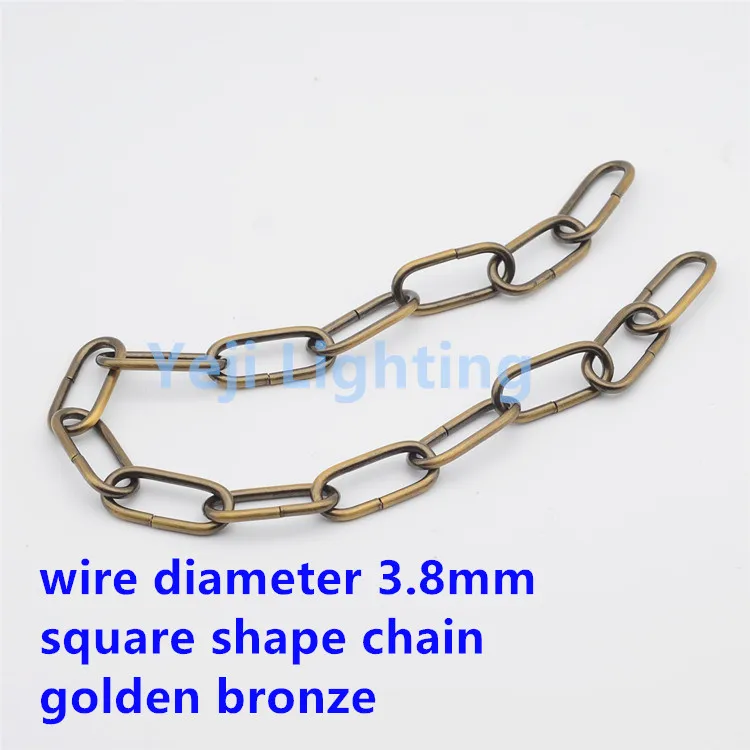 Золотистая бронзовая подвесная цепочка 3 8 мм подходит для ретро люстры