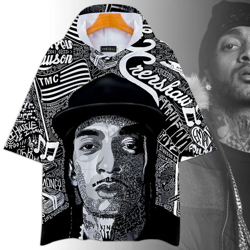 Футболки memento Nipsey Hussle, летние крутые Топы с коротким рукавом, футболки в стиле хип-хоп, повседневные свободные черные хлопковые футболки