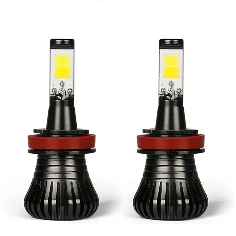 Yimeis 2PCS/Pair H7 Led H1 H3 H4 H8 H11 9005 880 Car Headlight Bulbs Auto Fog Lights White-Yellow Dual Color Lamp Highlight | Автомобили и