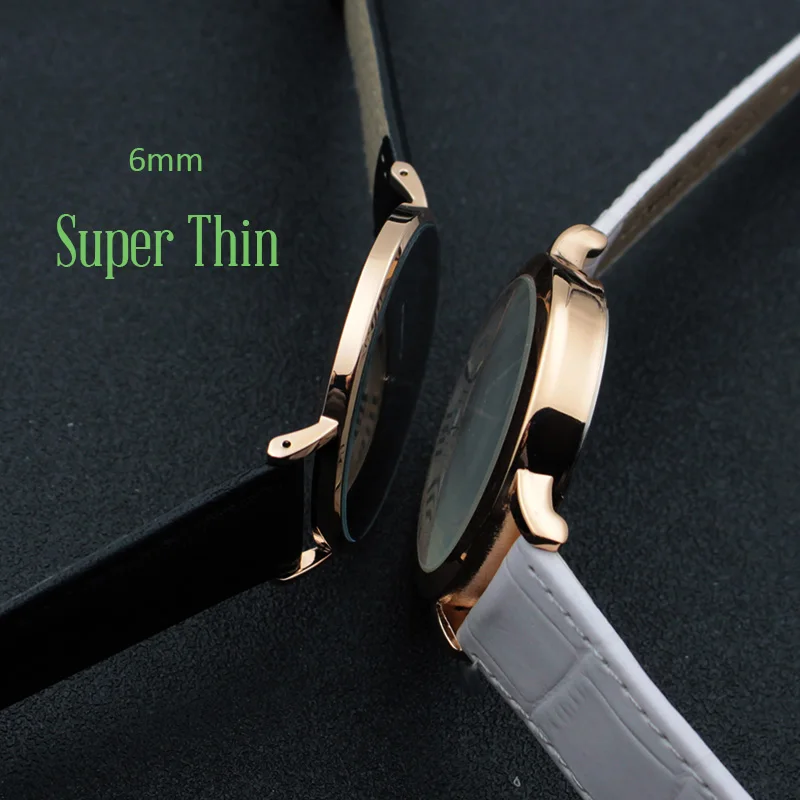 

Japan Quartz Fashion Luxury Ultra Thin Man Watch Woman Black Rose Gold Classic Leather Magnet Mesh Stainless Steel Waterproof