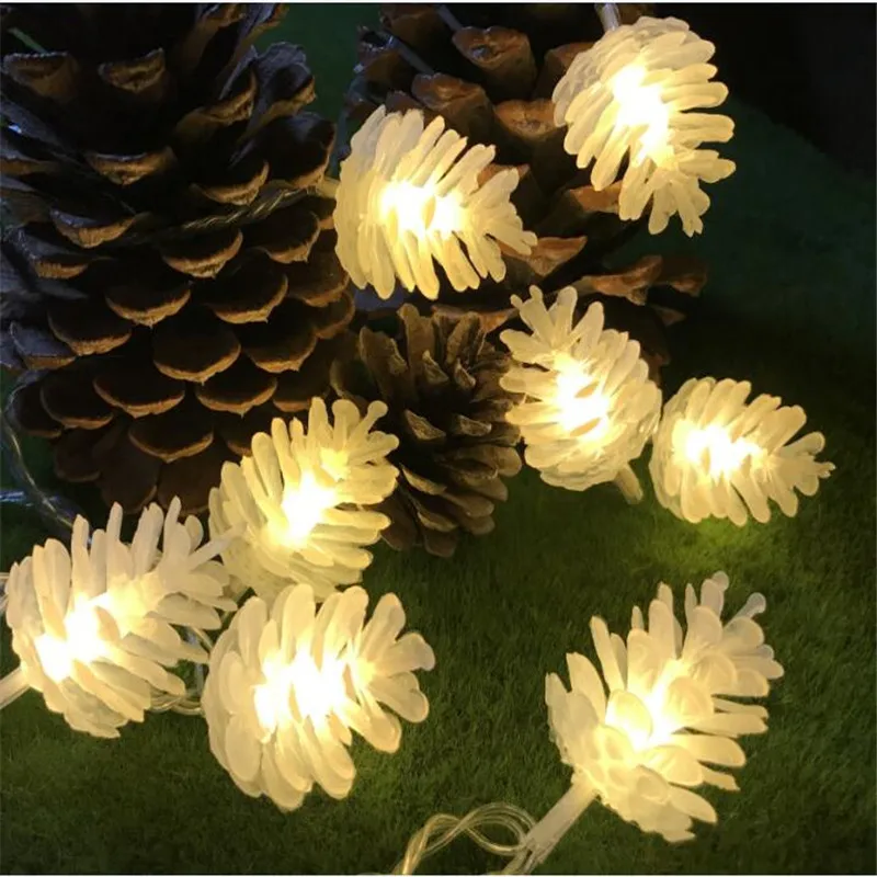 10 м 50 светодиодов сказосветильник сосновые конусы прикроватный стол украшения