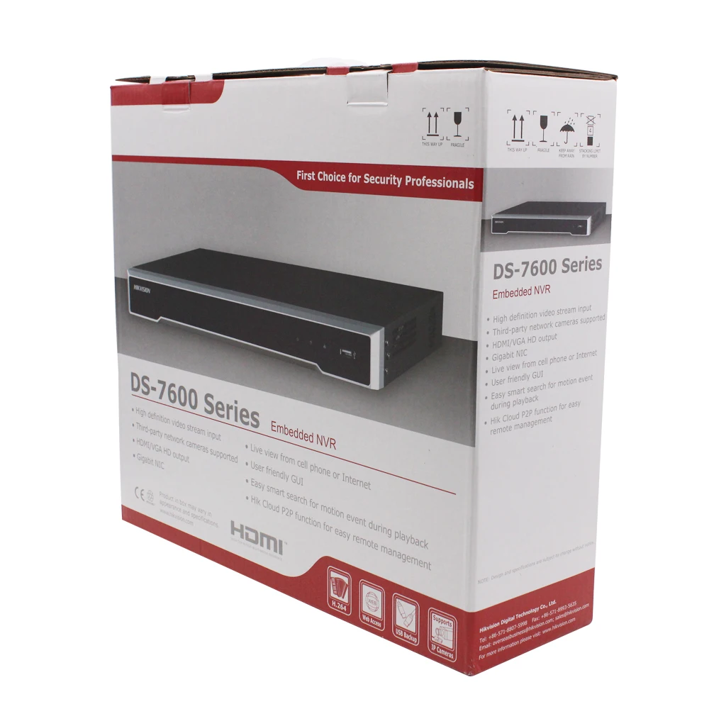 Обновляемый сетевой видеорегистратор HIKVISION 4K H.265 NVR POE 8 каналов 16 дюймов 8P 16P до МП |