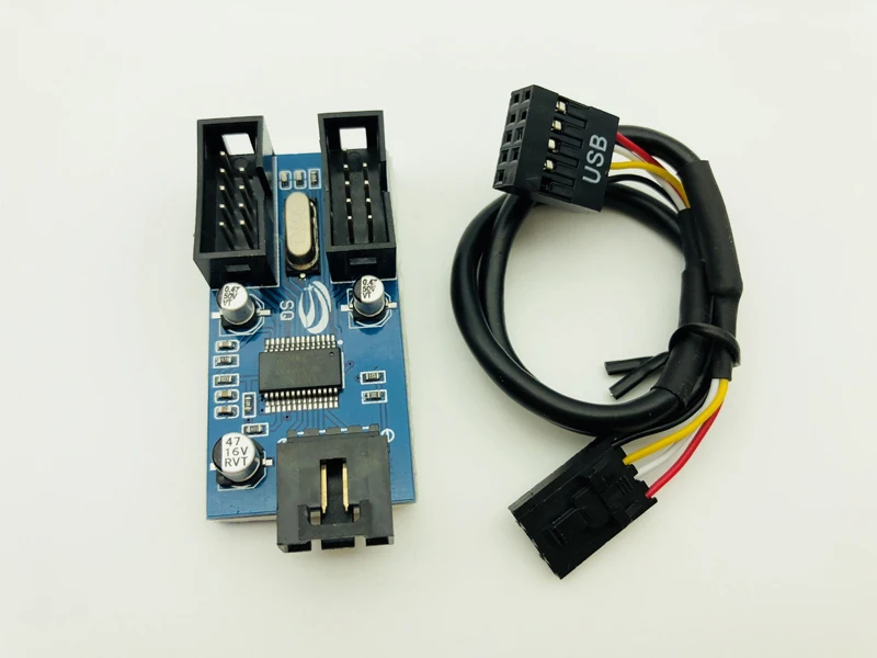 USB 2 0 папа от 1 до 9 контактный usb коннектор Женский удлинитель карта USB2.0 9Pin