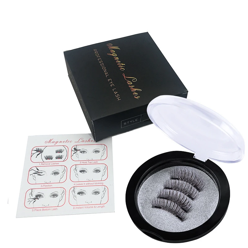 JIEFUXIN накладные ресницы 4 шт. магнитные магниты многоразовые 3D удобные