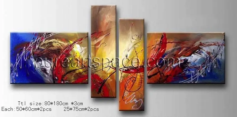 Бесплатная доставка! Ручная роспись Современная Группа оригинальная