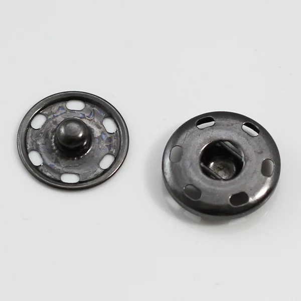 

Metal Black Gun Plated Snap Fasteners Press Button 19mm Sew on Sewing Supplies for Garment 100set/NK159A