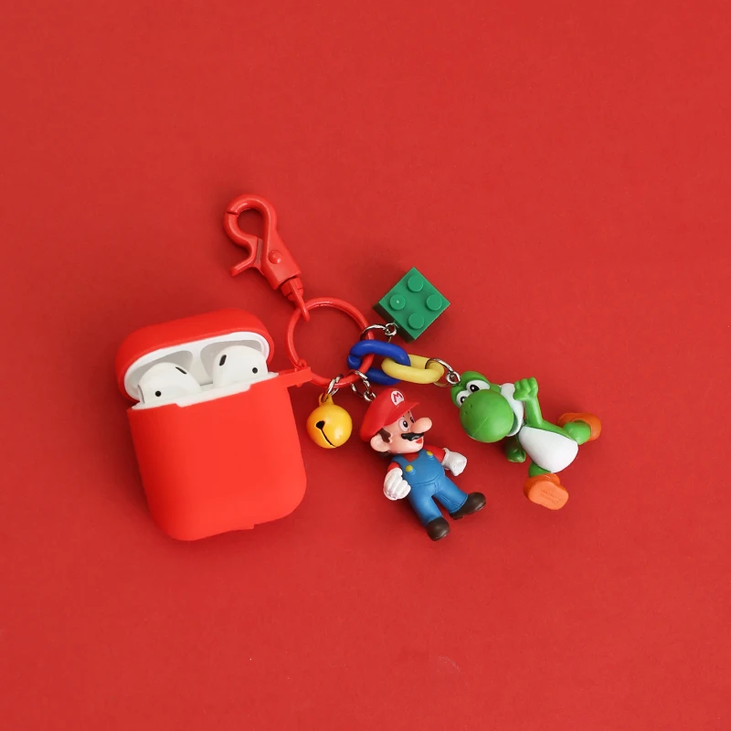 Милые силиконовые чехлы Airpods ударопрочный чехол для Smart для Airpods ультратонкий защитный чехол с подвеской