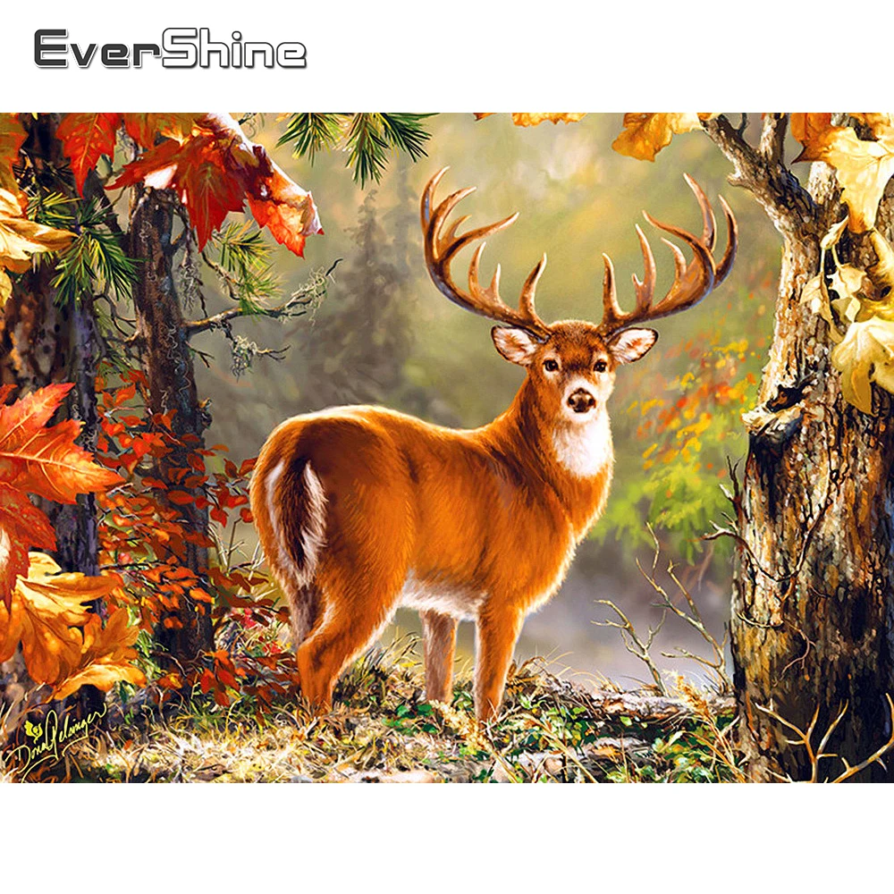 EverShine 5D Алмазная мозаика полный дисплей Животные вышивка крестом картина Sika