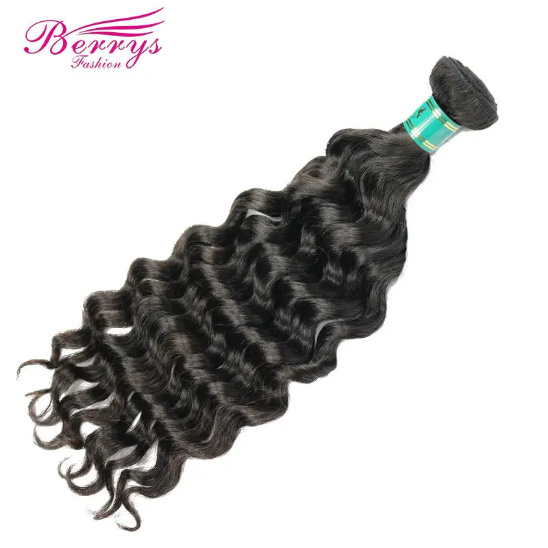 

Berrys Fashion Indian Natural Wave Virgin Hair 100g 1PC/Lot 100% Unprocessed Human Hair Bundles Black color Hair Extensions