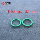 Резиновое уплотнительное кольцо CS3.1mm FKM OD 10111213141516171819*3,1 мм, уплотнительное кольцо, фторовая прокладка, сальник, зеленое кольцо
