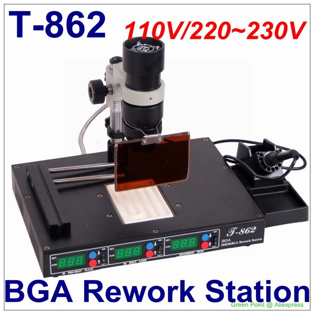 PUHUI T-862 IRDA SMD BGA IR наладочная станция, паяльная станция, инфракрасный сварочный аппарат SMT, сварочный аппарат, паяльная станция