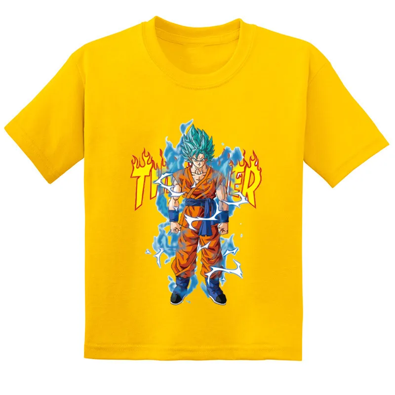 Летняя хлопковая футболка для маленьких девочек новинка аниме драконий жемчуг Z